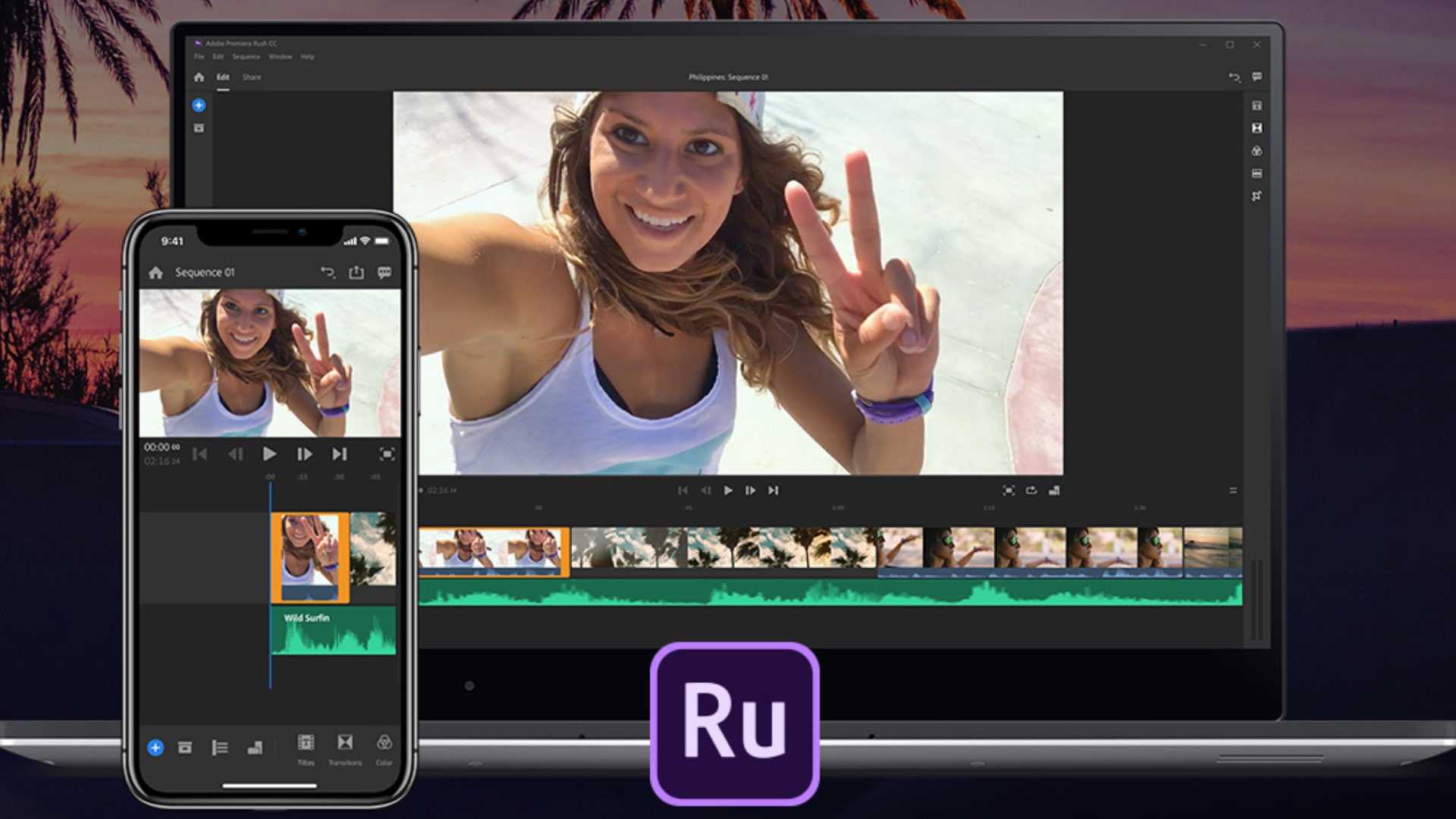برنامه Adobe Premiere Rush